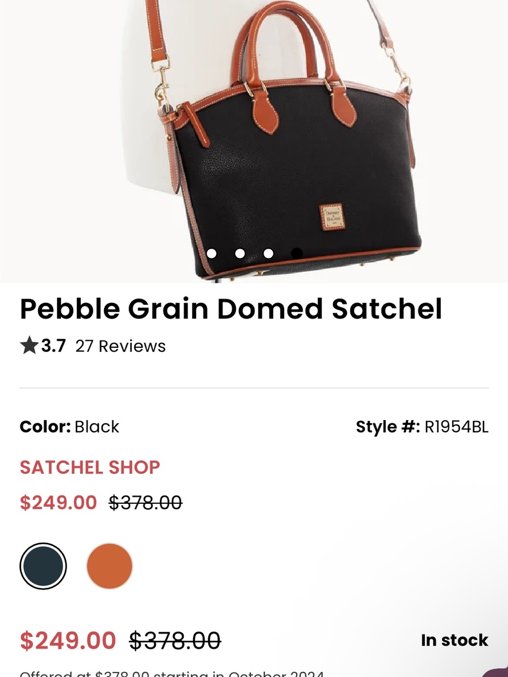 DOONEY AND BOURKE LEATHER DOMED SATCHEL - Picture 4 of 11